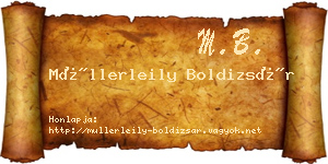 Müllerleily Boldizsár névjegykártya